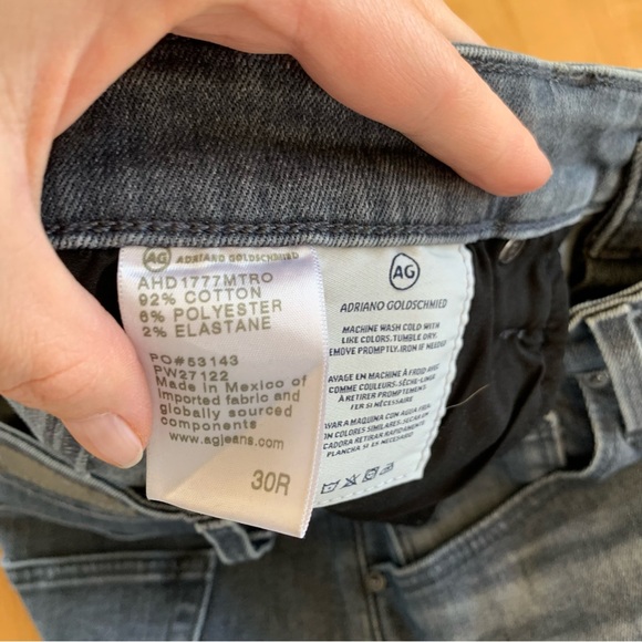 AG Adriano Goldschmied Jeans Farrah High Rise Skinny Gray Ankle Crop Size 30 - Picture 7 of 8